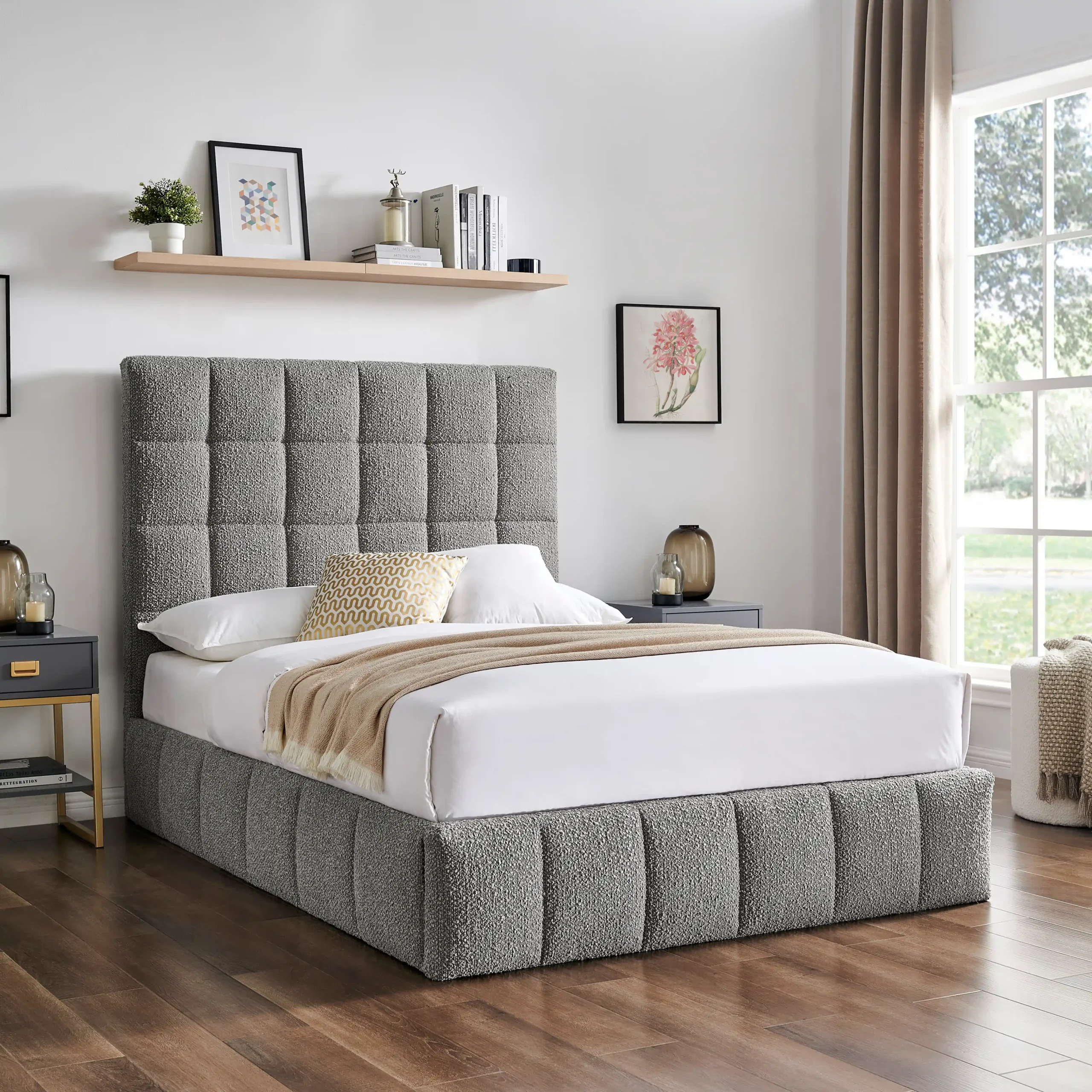 STARLA SQUARE  BOUCLE BEDSTEAD - Image 9
