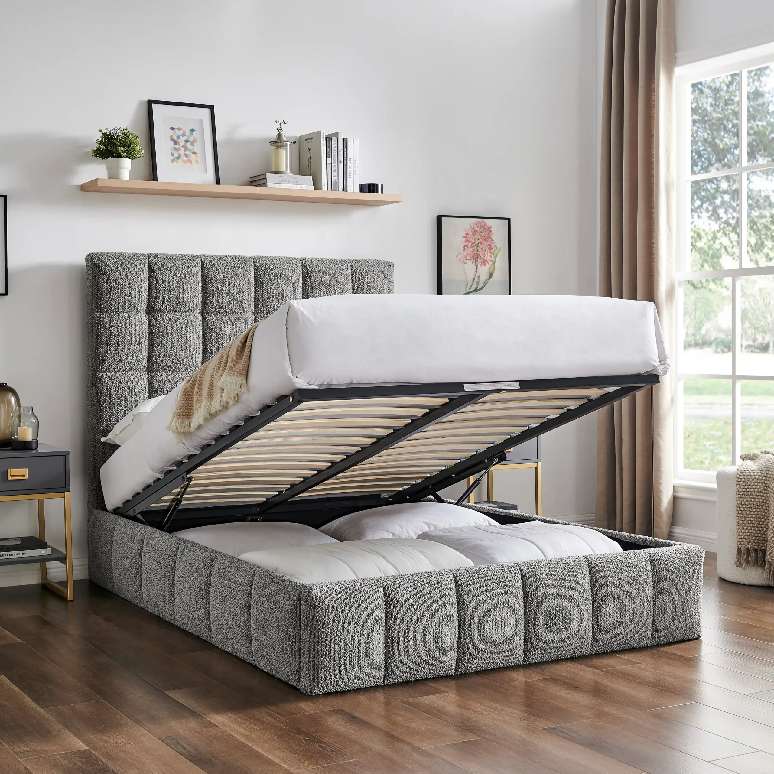 STARLA SQUARE  BOUCLE BEDSTEAD - Image 7