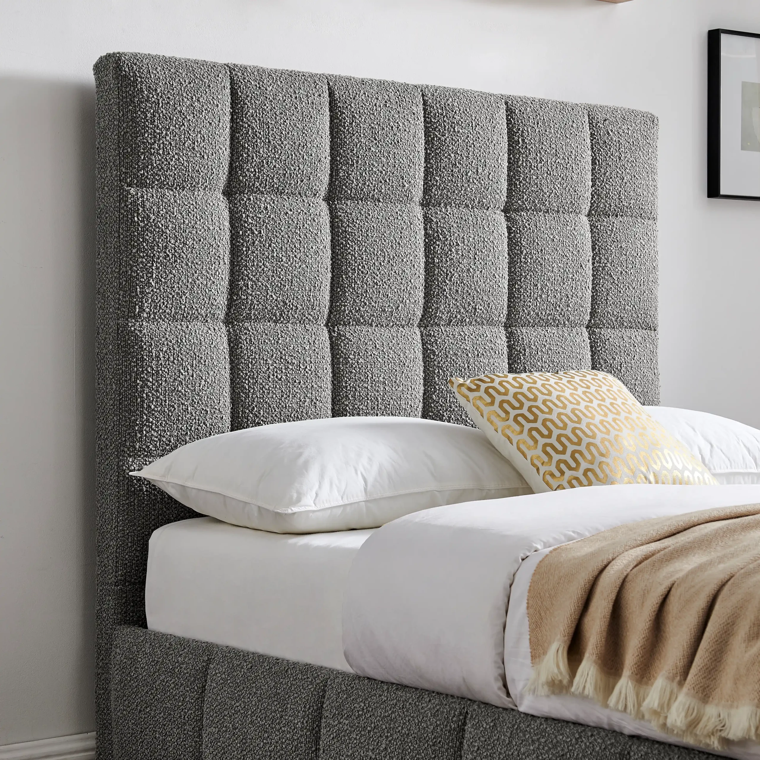 STARLA SQUARE  BOUCLE BEDSTEAD - Image 6